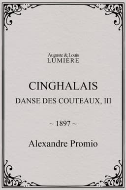 Cinghalais : danse des couteaux, III
