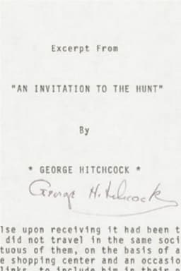 An Invitation to the Hunt