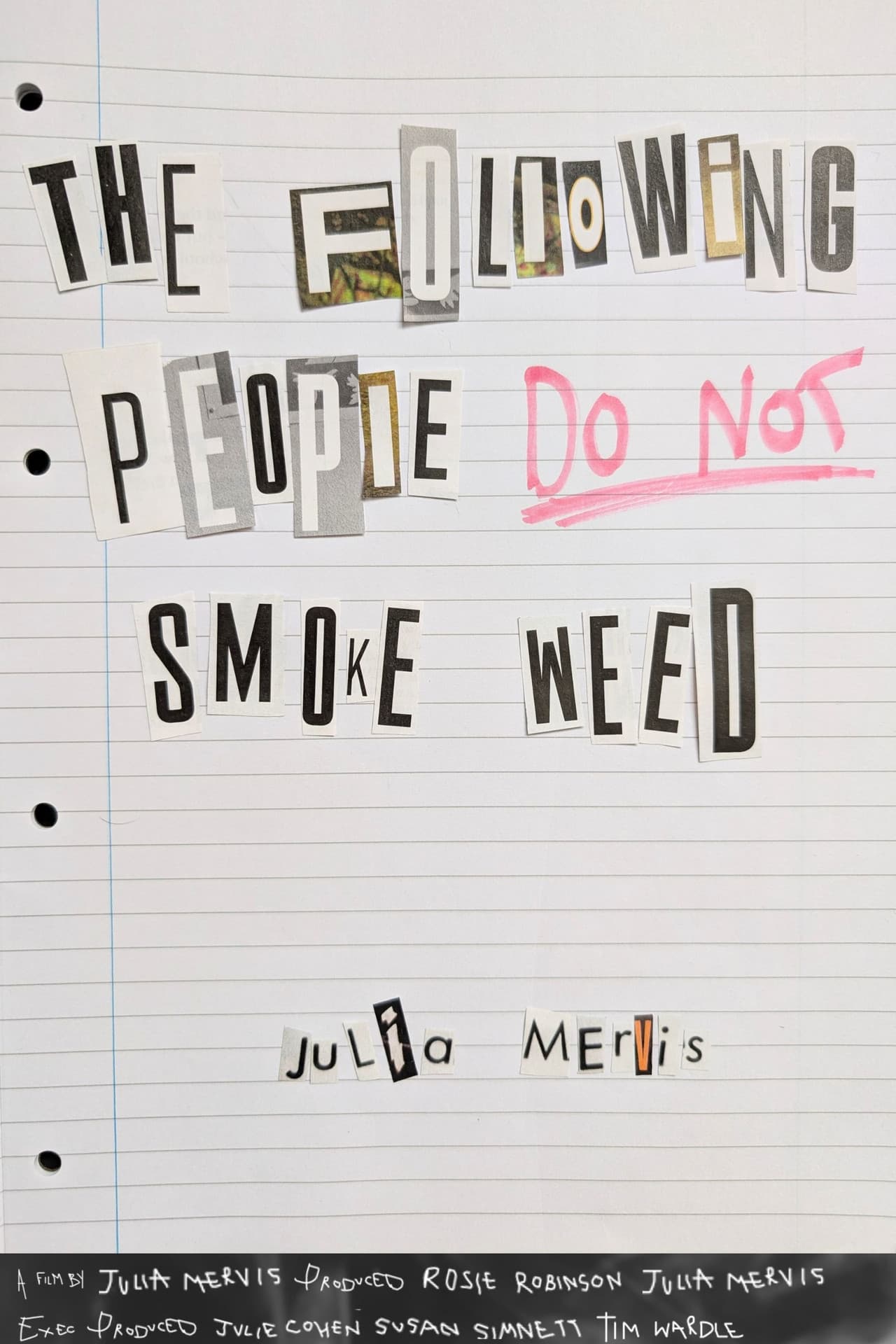 The Following People DO NOT Smoke Weed