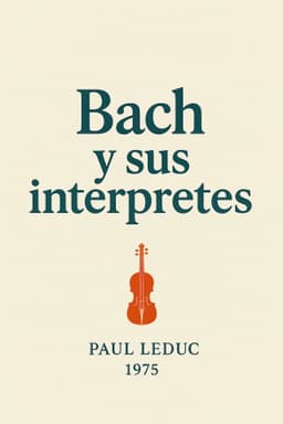 Bach and his Interpreters