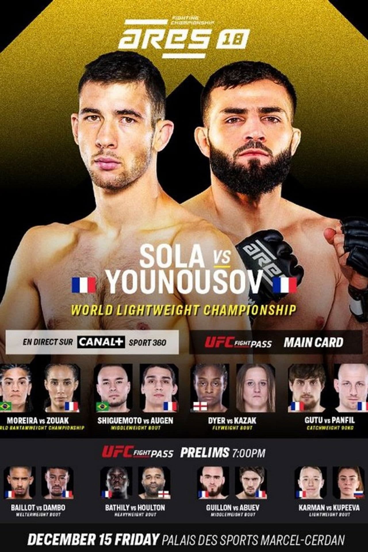 ARES Fighting Championship 18: Sola vs Younousov