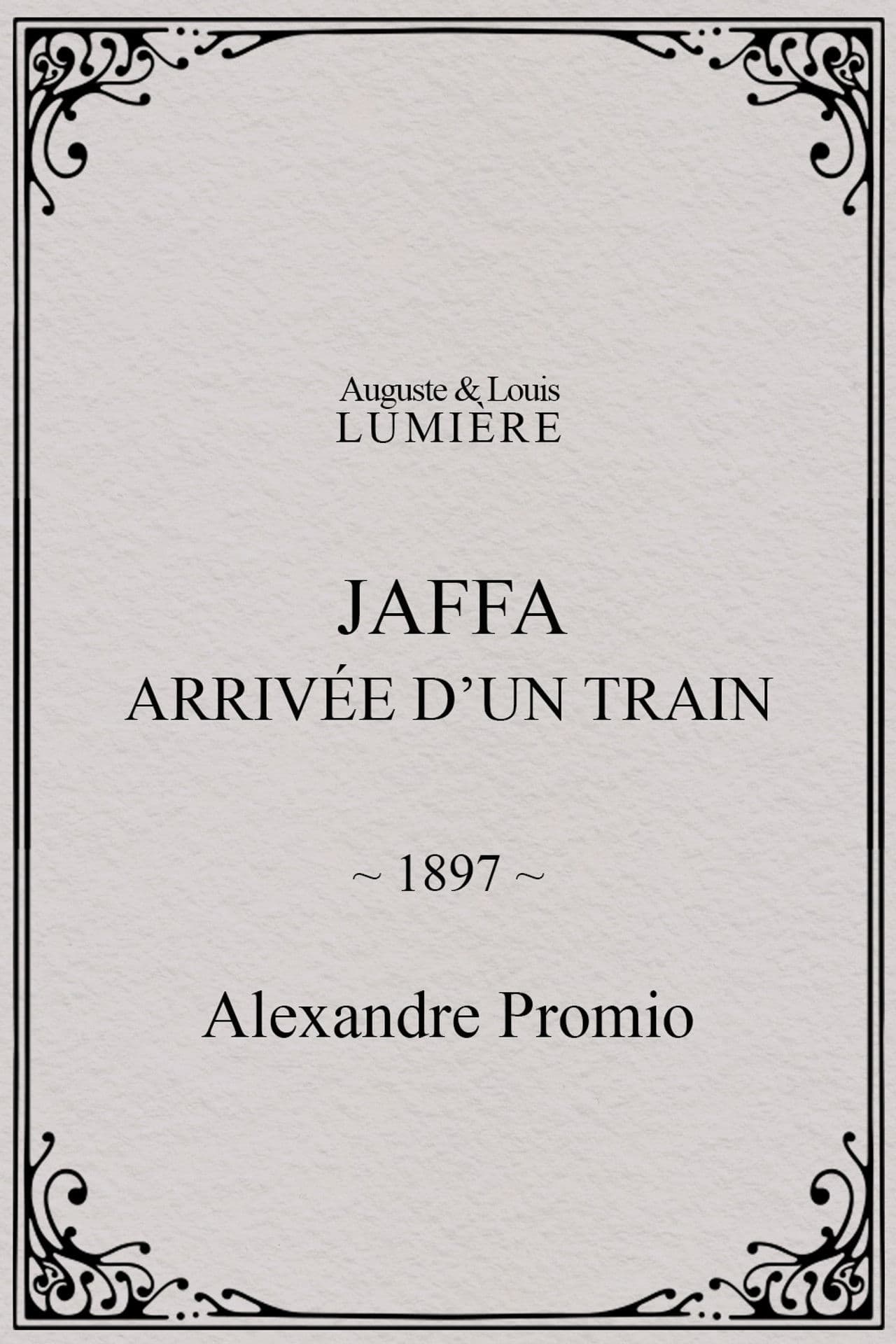 Jaffa : arrivée d’un train