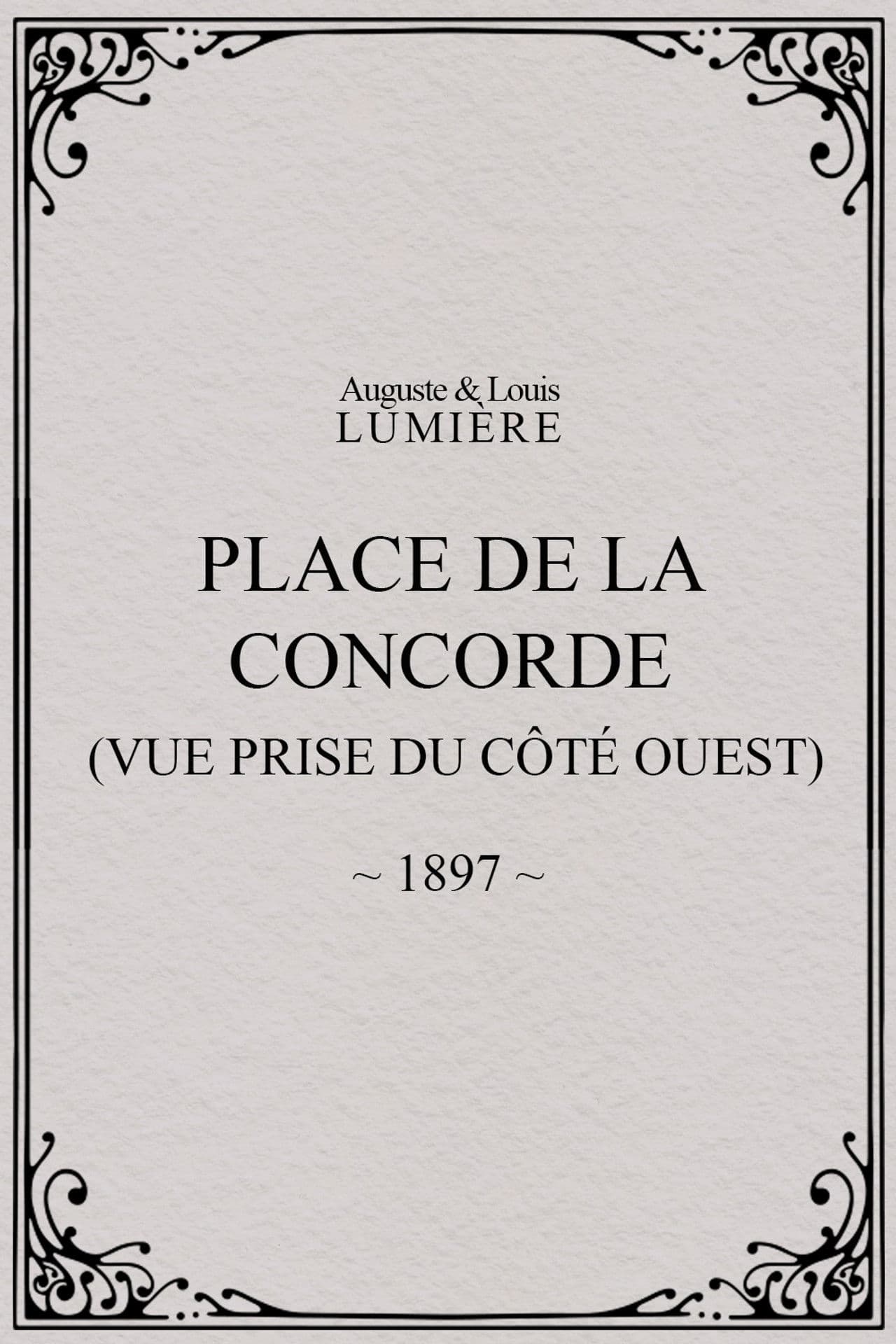 Place de la Concorde (vue prise du côté ouest)