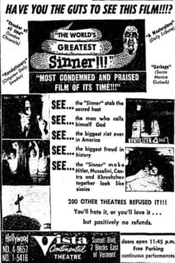 The World's Greatest Sinner