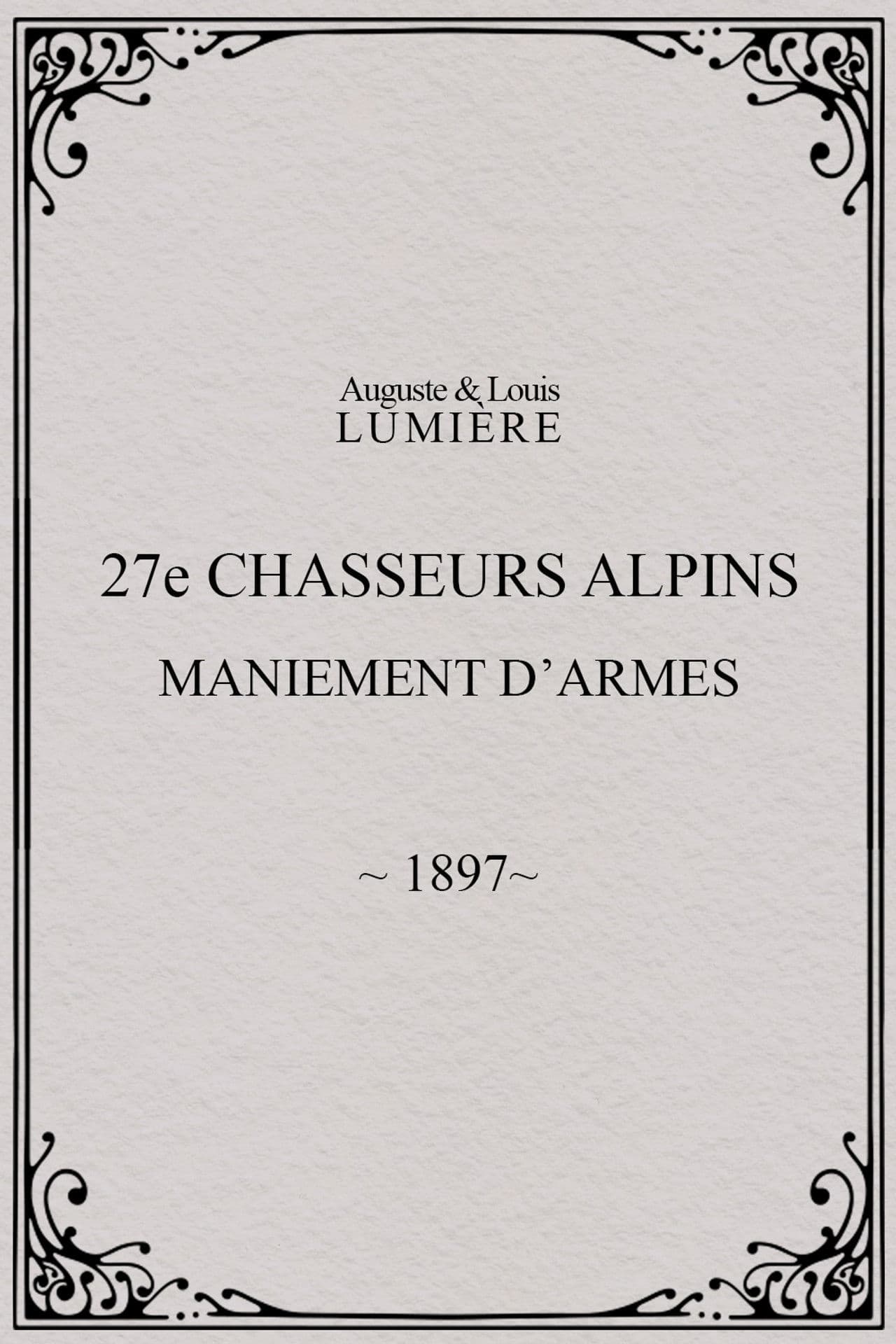 27ème chasseurs alpins : maniement d’armes