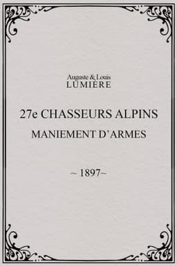27ème chasseurs alpins : maniement d’armes