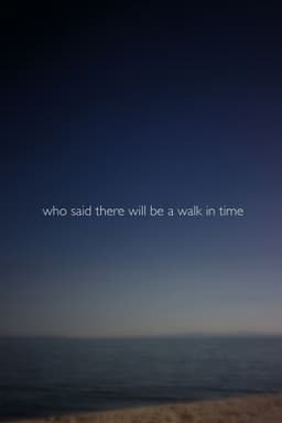 Who Said There Will Be a Walk in Time