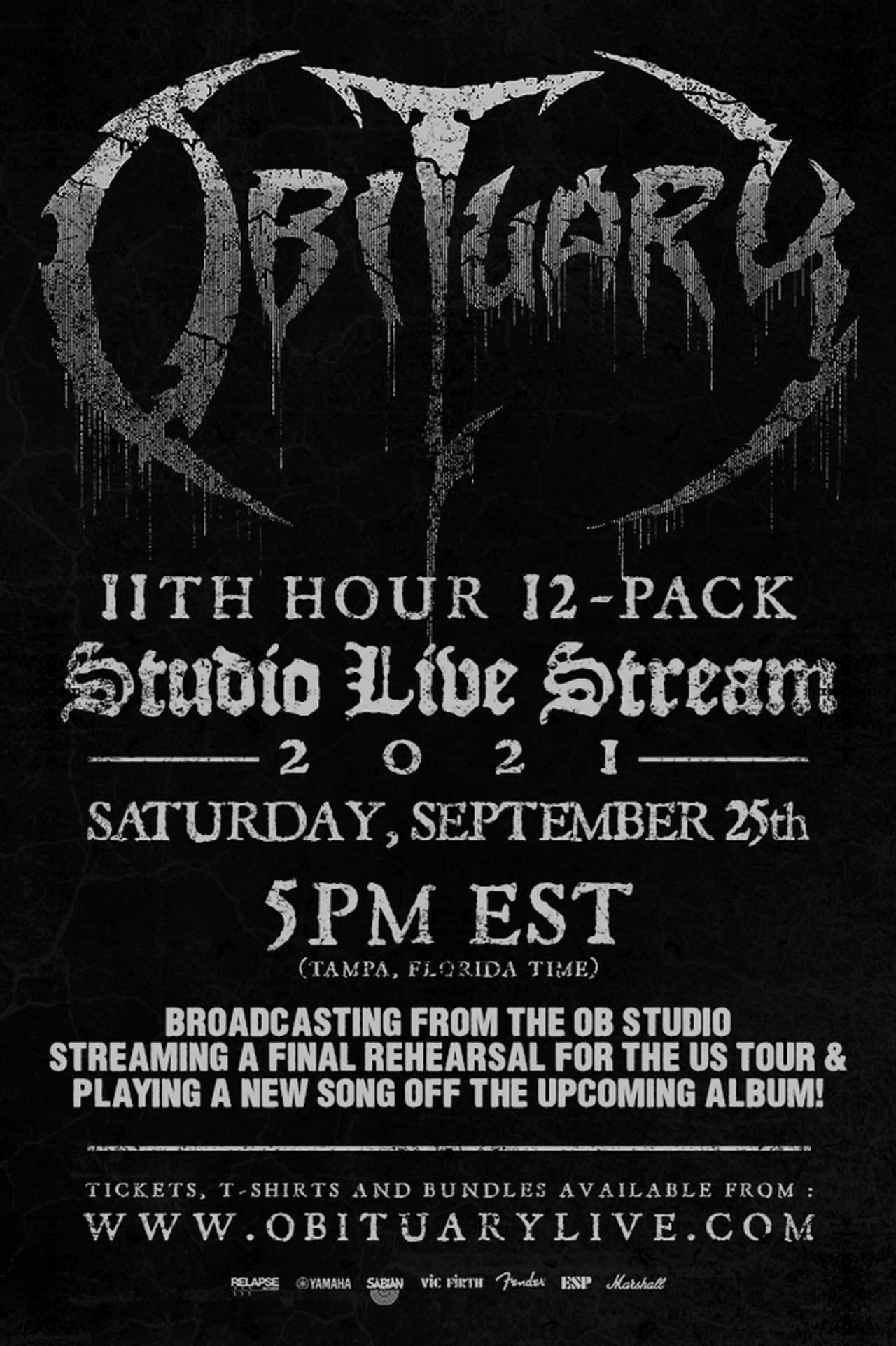 Obituary - 11th Hour 12-Pack Live Stream