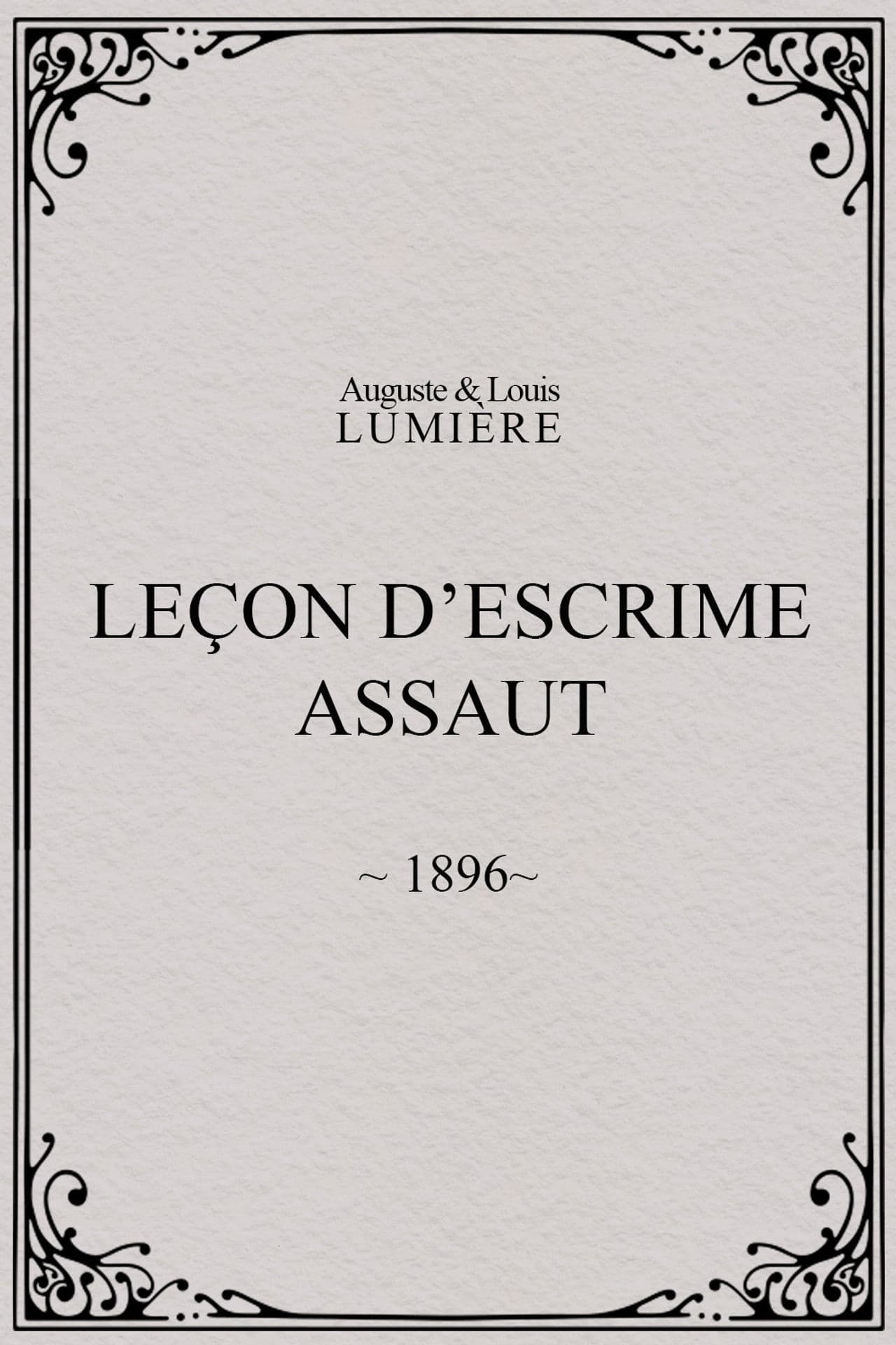 Leçon d’escrime : assaut
