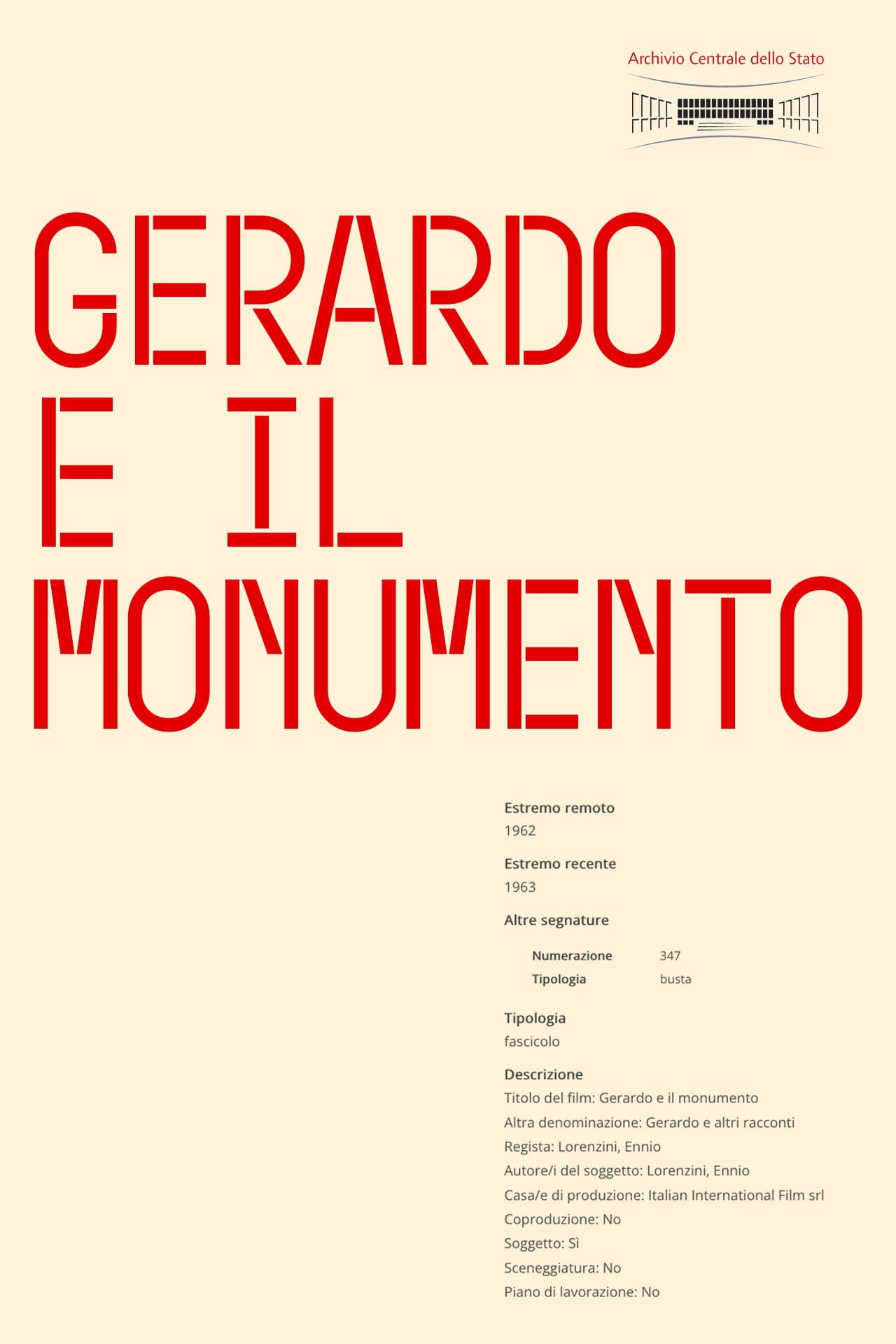 Gerardo E Il Monumento