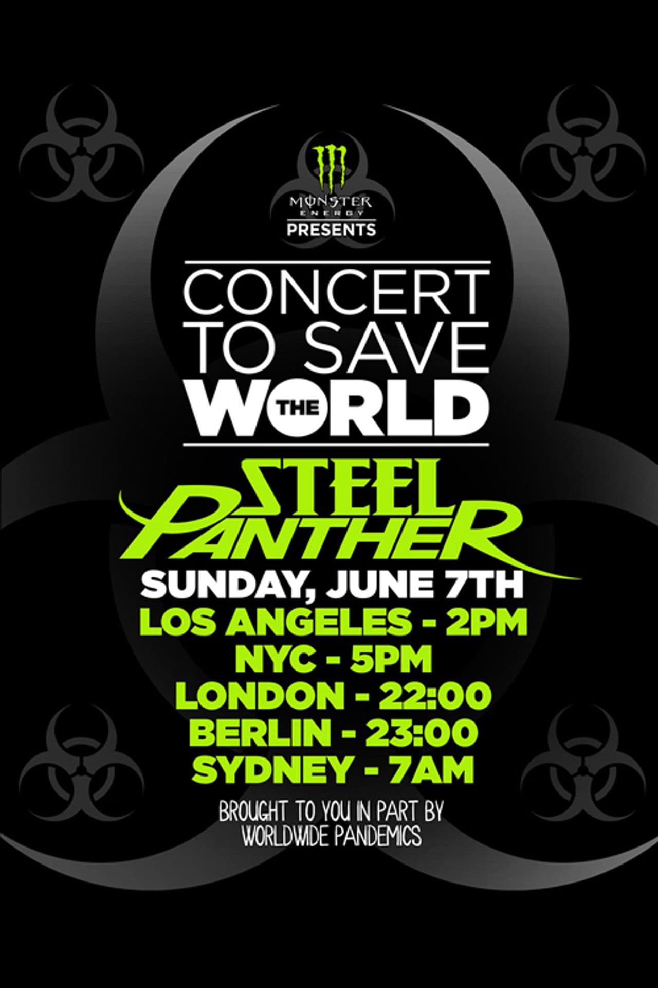 Steel Panther - Concert To Save The World