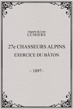 27ème chasseurs alpins : exercice du bâton